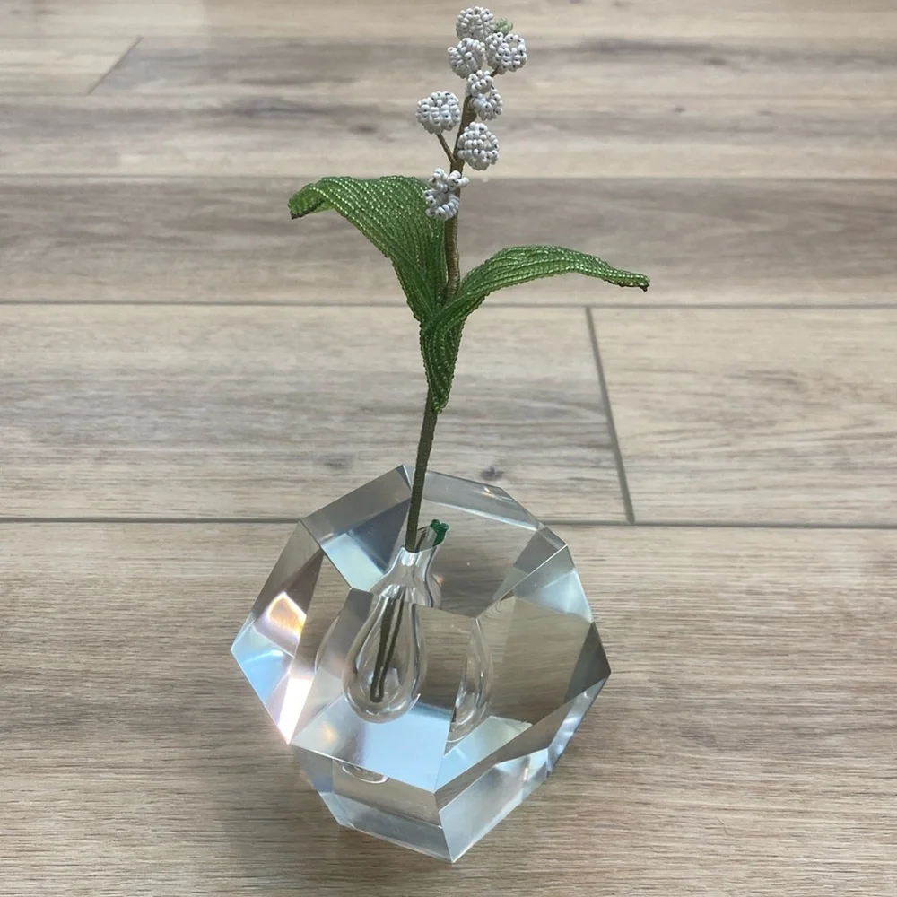 MCM Timo Sarpaneva Ittalia Finland Cristal‎ Block Bud Vase